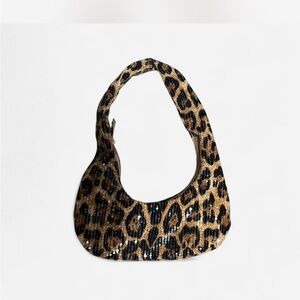 Leopard Print Sequin Bag